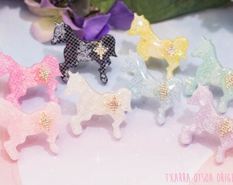 Strass Glitzer Einhorn UV Harz Ringe