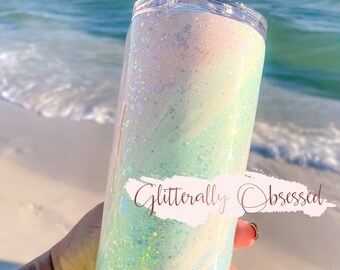 Glitter Swirl Tumbler, Milky Way Glitter Tumbler, Glitter Tumbler, Milky Way Tumbler, Glitter Tumbler Epoxy