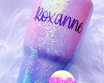 Ombre Glitter Tumbler, Iridescent Glitter Tumbler, Pink Glitter Tumbler, Glitter Tumbler Personalized, Glitter Tumbler Cup, Glitter Tumbler