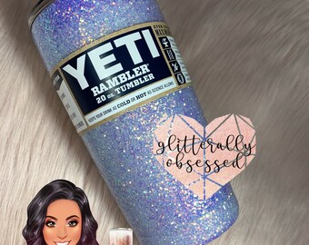 custom glitter yeti cups