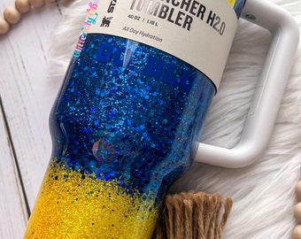 Stanley Glitter Tumbler, custom Stanley cup, Stanley Cup, glitter tumbler, personalized Stanley tumbler, Glitter Stanley, epoxy glitter cup