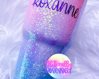 Stanley Glitter Tumbler, Pink Stanley glitter tumbler, glitter Stanley tumbler, glitter tumbler, Pink glitter tumbler, epoxy glitter cup