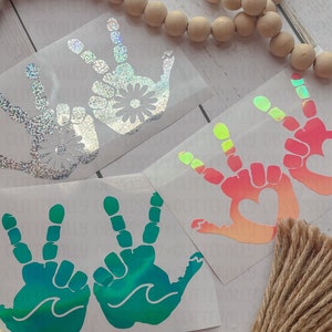 Set of 2 Hand Wave Peace Wave Decal for  Side Mirrors - Wave decal - Hand Wave mirror decal - wave damnit - wave dammit decal