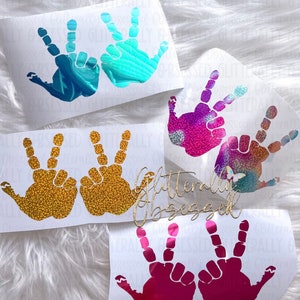 Set of 2 Hand Wave Peace Wave Decal for Side Mirrors - Wave decal - Hand Wave mirror decal - wave damnit - wave dammit decal