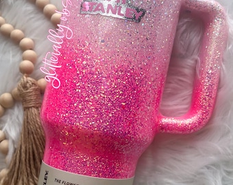 Stanley Glitter Tumbler, Pink Stanley glitter tumbler, glitter Stanley tumbler, glitter tumbler, pink glitter tumbler, epoxy glitter cup