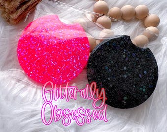 Holographic Car Coaster Set, Pink Glitter Car Coasters, Glitter Car Coasters, Car Accessories, Car Coasters, Car Coasters, Car Accessories