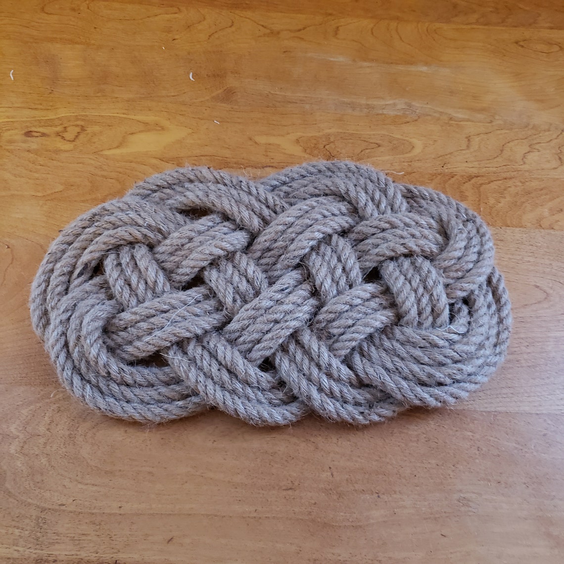 Large Ocean Braid Door Mat Etsy