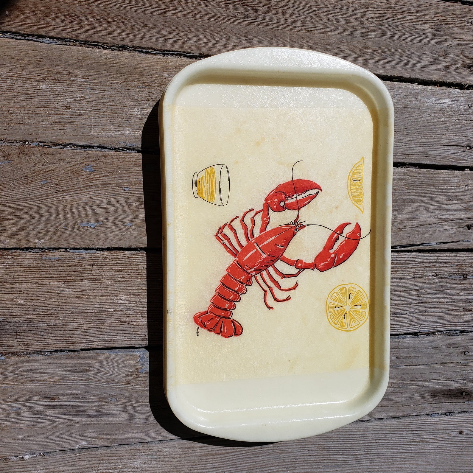 Vintage Plastic Lobster Trays Etsy