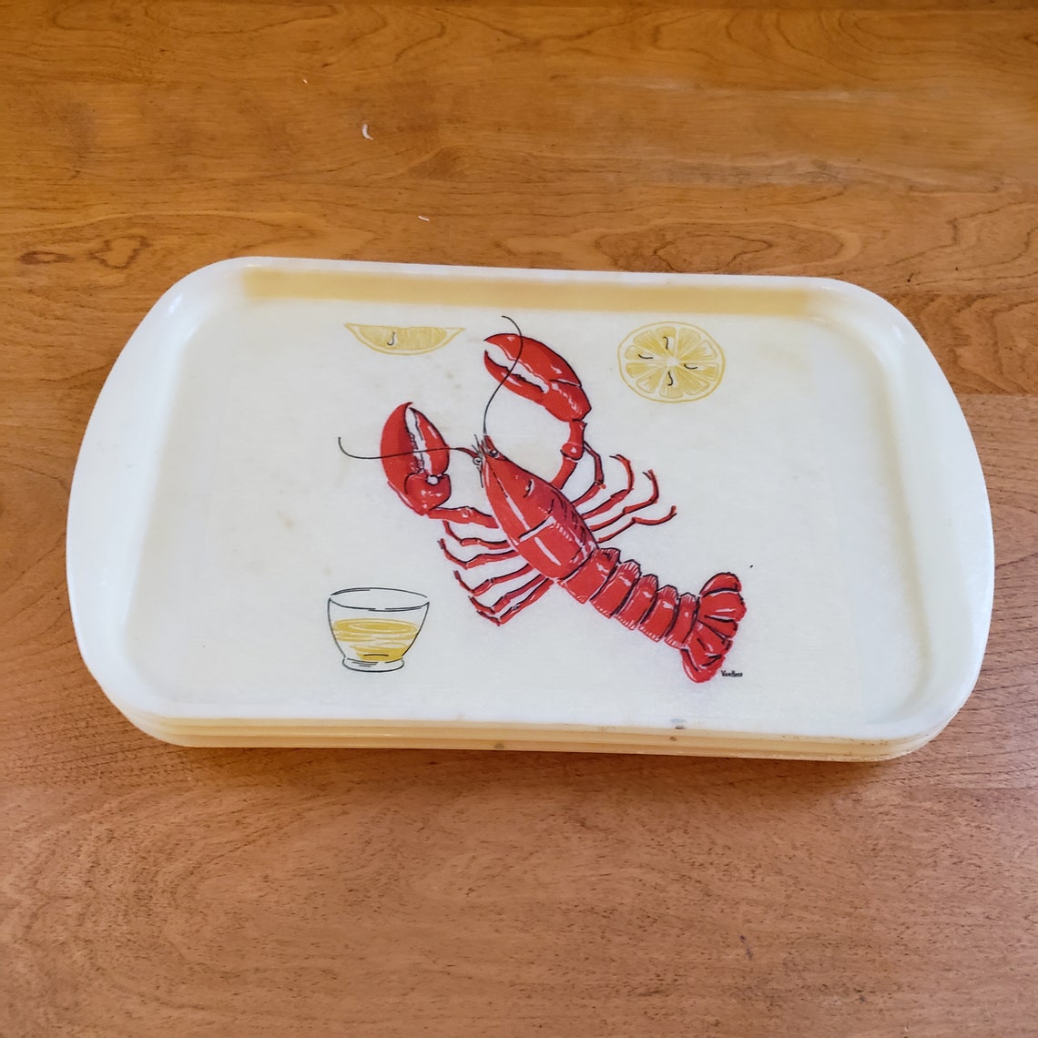 Vintage Plastic Lobster Trays Etsy