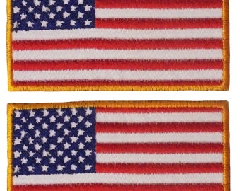 France and USA Flags Patch Iron on