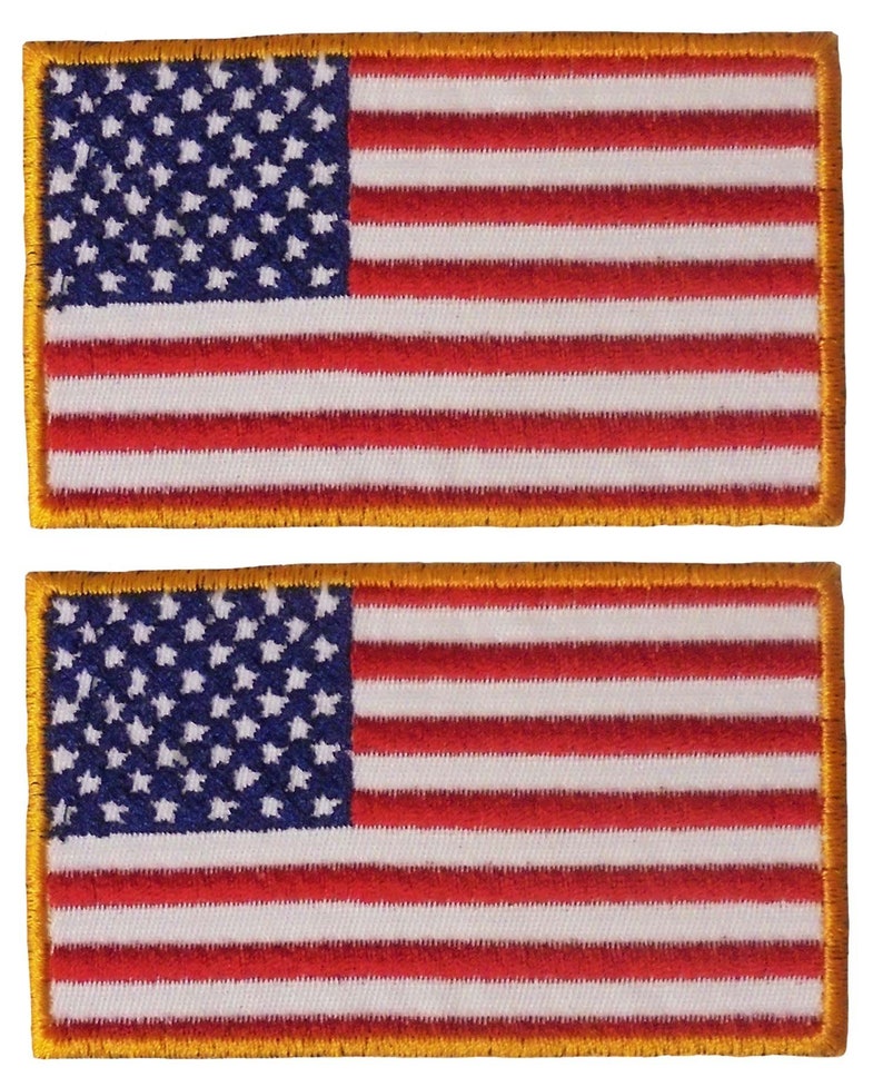 Peel /& Stick temporarypermanent American Flag 2PK Patches