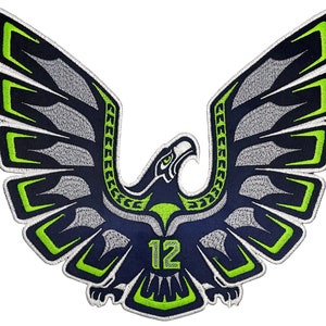 &quot;Seattle Tribal Hawk Aufnäher zum Aufbügeln &quot;&quot;Leo&quot;&quot;&quot;