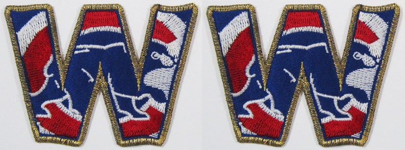 Run for the W Iron on patch Gold 2pk image 1