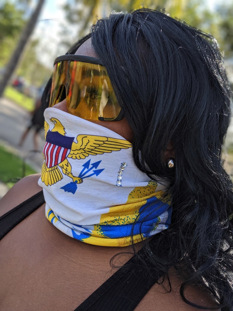 US Virgin Islands Flag Face Bandana