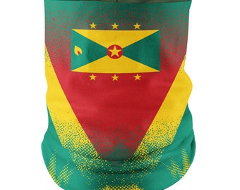 Grenada Flag Face Bandana