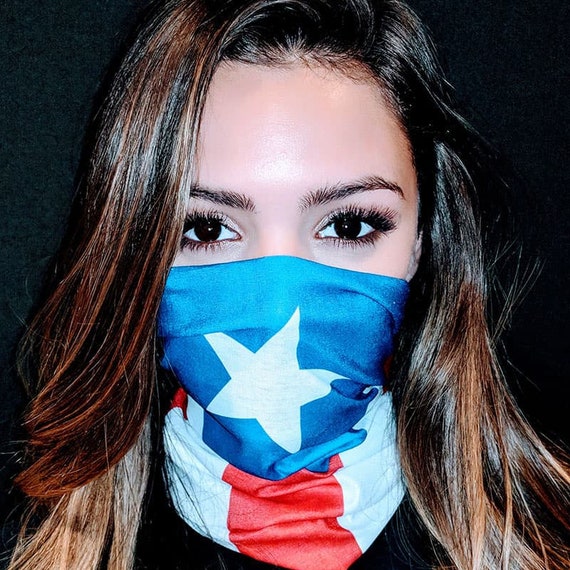 Puerto Rico Flag Face Bandana Etsy