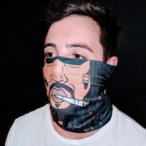 Rasta Spliff Flag Face Bandana - Etsy