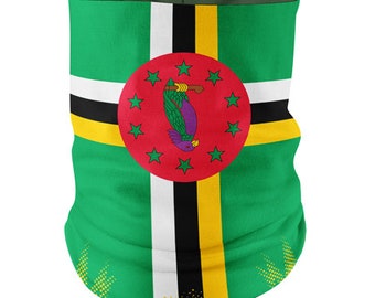 Dominica Flag Face Bandana