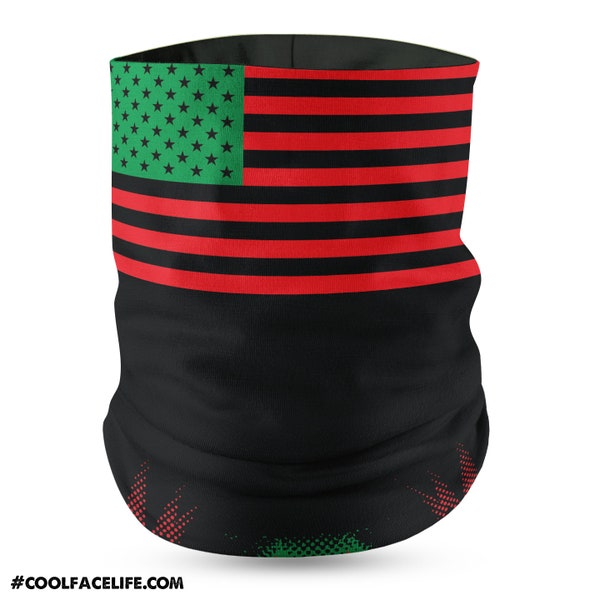 Afro American Flag Face Bandana