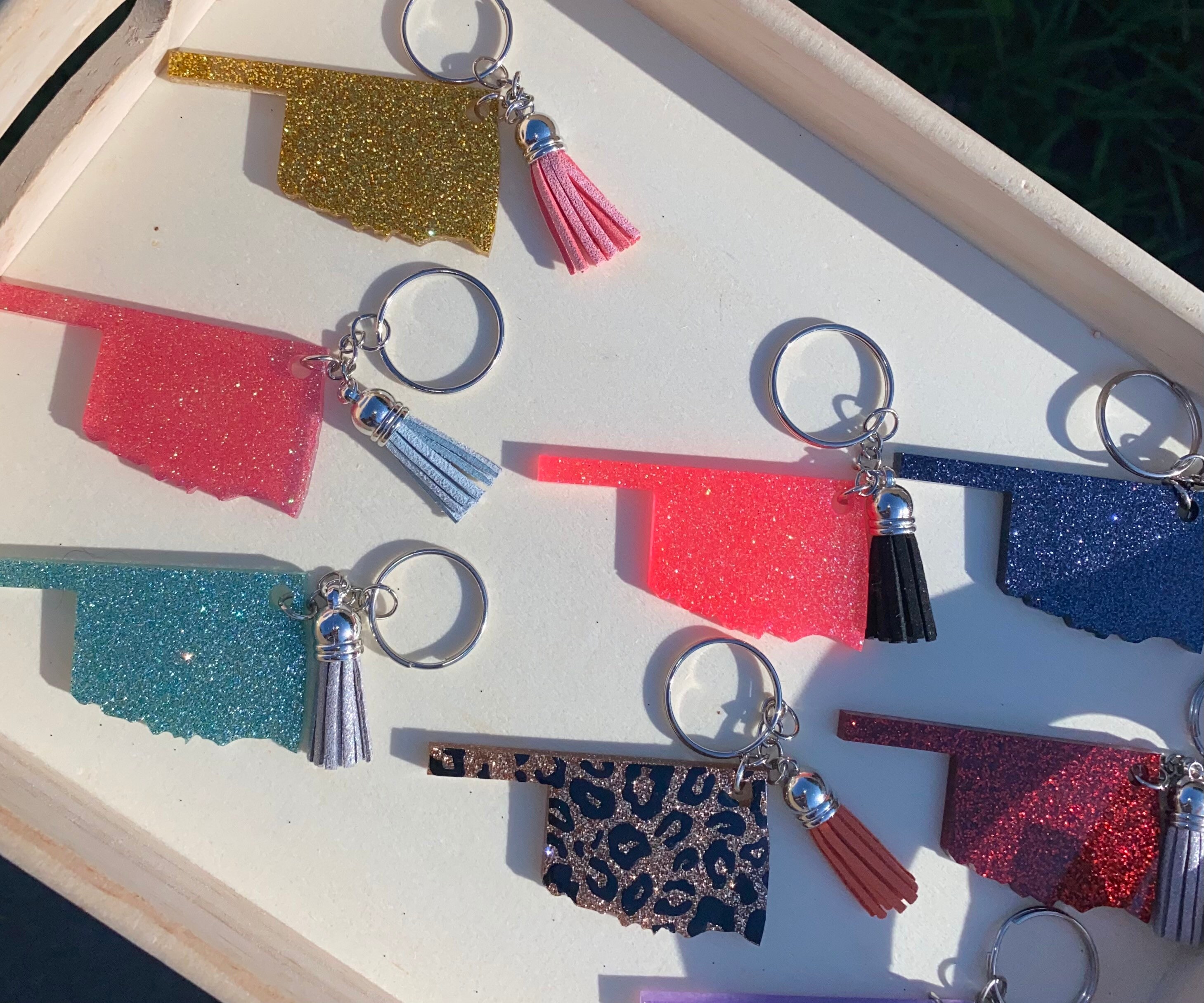 Oklahoma Keychains Etsy