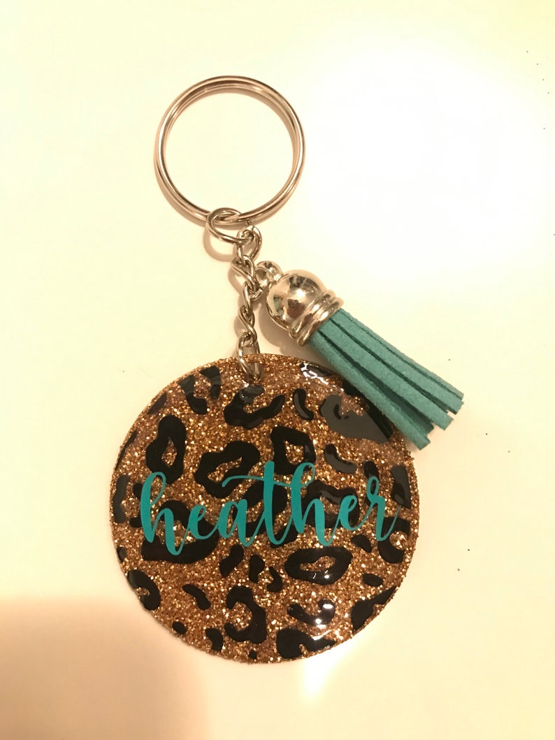Leopard Keychain Etsy