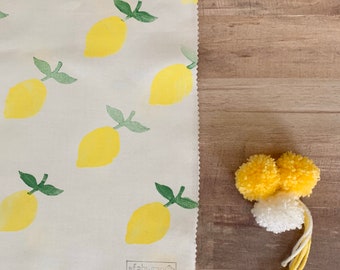 Lemon Themed Wrapping Paper with Personalized Text Farmers Market Lemonade Stand Party Decor Fruit Stand Birthday Custom Gift Wrap