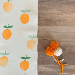Fabric Gift Wrap Orange / Furoshiki / Eco-Friendly / Reusable Wrap / Wrapping / Fruit / Summer / Gifting / Fabric Wrapping / Friendship image 2