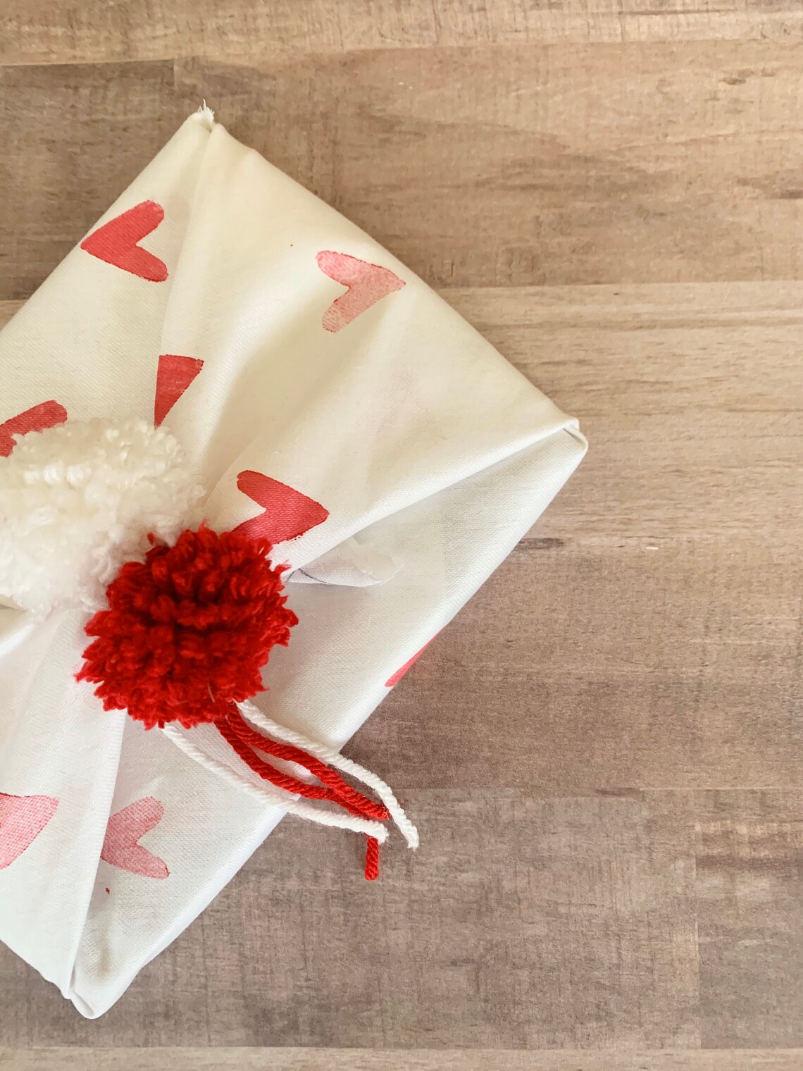 Fabric Gift Wrap Modern Heart / Heart Gift Wrap / Etsy