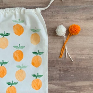 Envoltura de regalo de tela Naranja / Furoshiki / Ecológico / Envoltura reutilizable / Envoltura / Fruta / Verano / Regalo / Envoltura de tela / Amistad imagen 7