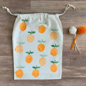 Fabric Gift Wrap Orange / Furoshiki / Eco-Friendly / Reusable Wrap / Wrapping / Fruit / Summer / Gifting / Fabric Wrapping / Friendship image 6