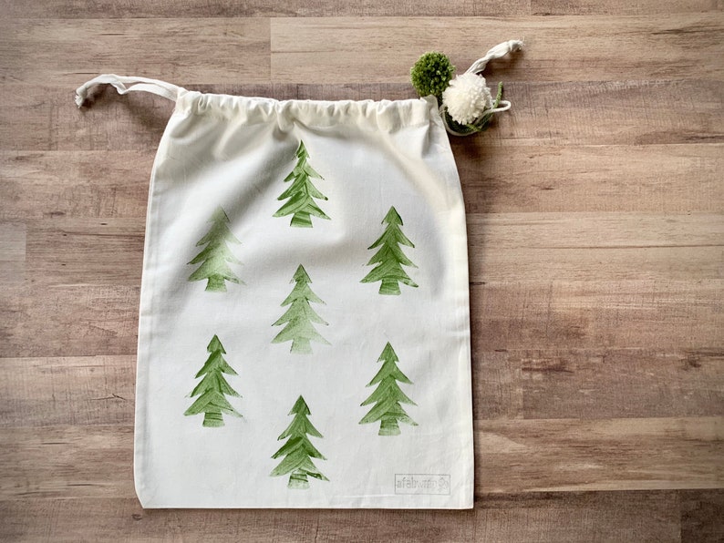 Stoff-Geschenkverpackung Weihnachtsbaum / Weihnachten / Weihnachten / Vintage LKW / Umweltfreundlich / Geschenkverpackung / Weihnachtsverpackung / Nachhaltig Bild 8