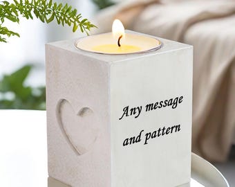 Personalized Candle Holders - Any Message Memorial Candle Holer for Loss of Loved Ones, Sympathy Gifts Memory Condolence Gifts
