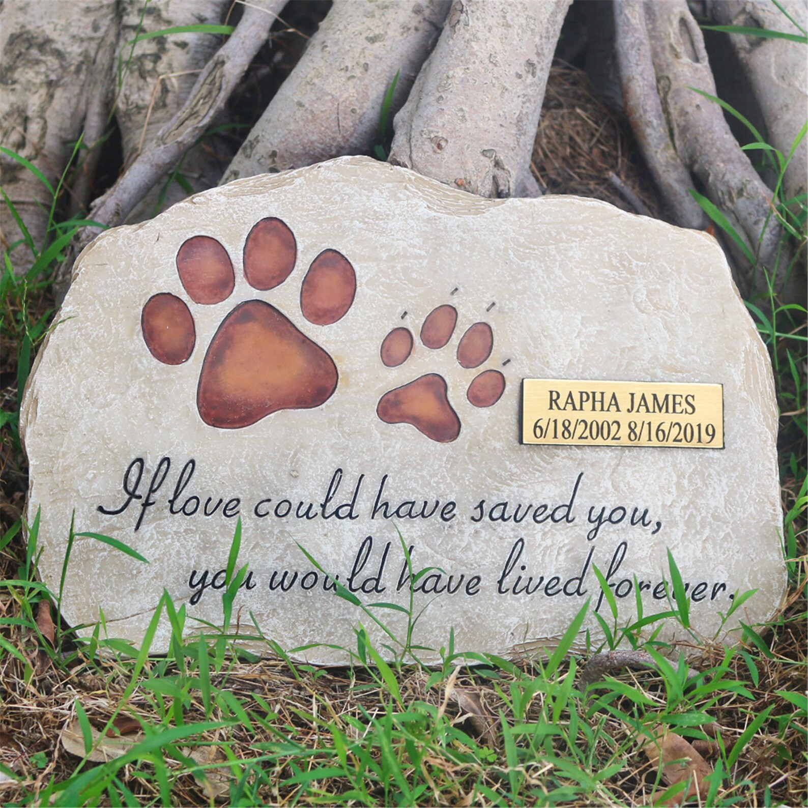 Paw Prints Pet Memorial Stones Dog Memorial Stones Free - Etsy Canada