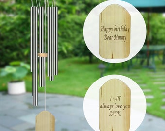 Memorial Woody Wind Chimes,Personalized Memorial Wind Chimes,Bereavement gifts,Remembrance Wind Chimes,Perfect Memorial Gifts