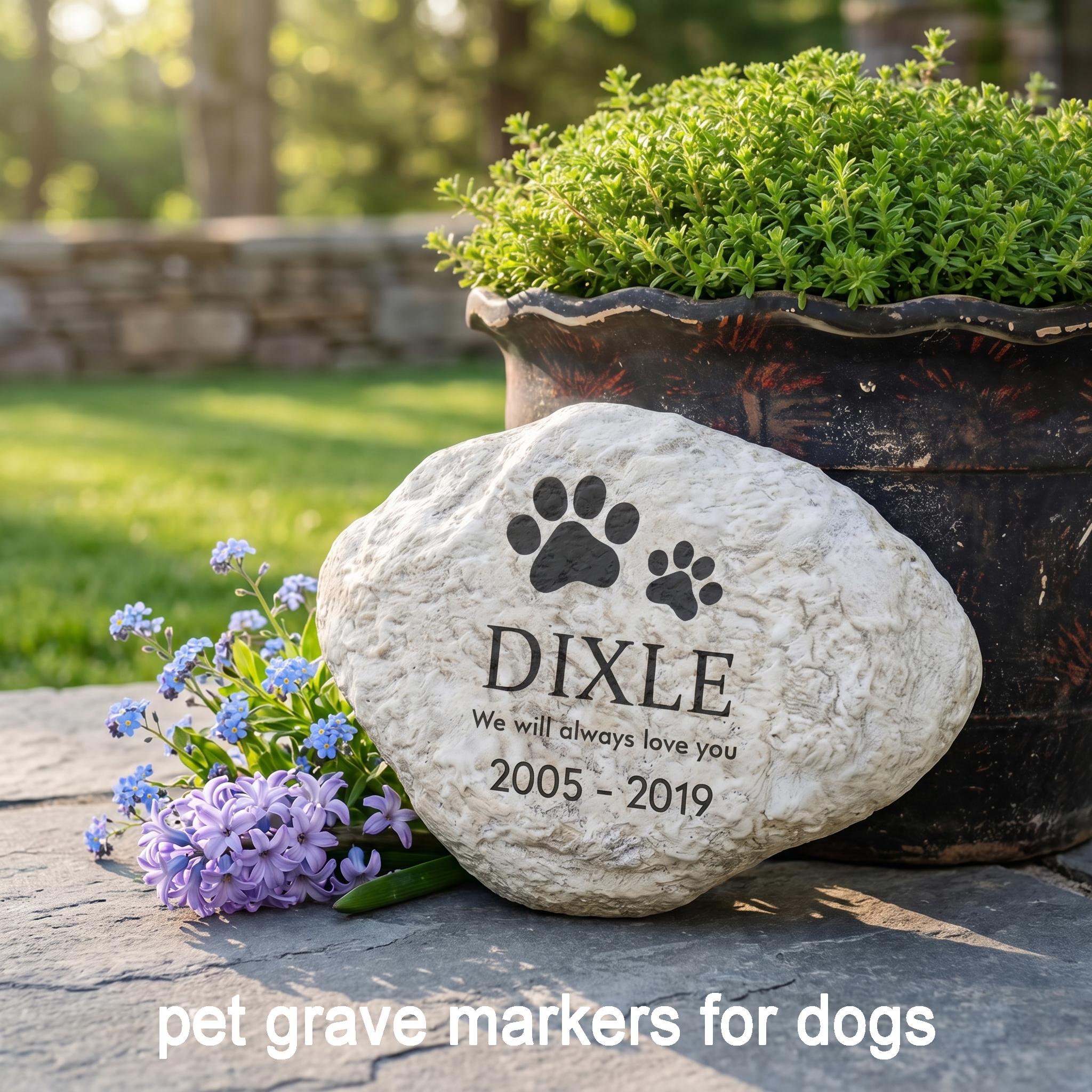 Paw Prints Pet Memorial Stone – Personalized Dog Cat Grave Marker - Etsy