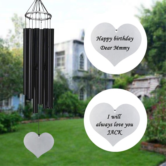 Personalized Aluminum Wind Chimes Laser Engraved Wind Chimes Etsy