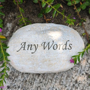 Decorative Grave Stones Memorial Rocks Engraved with Any Words, Small Memorial Stones Cemetery Stones Condolence Stones