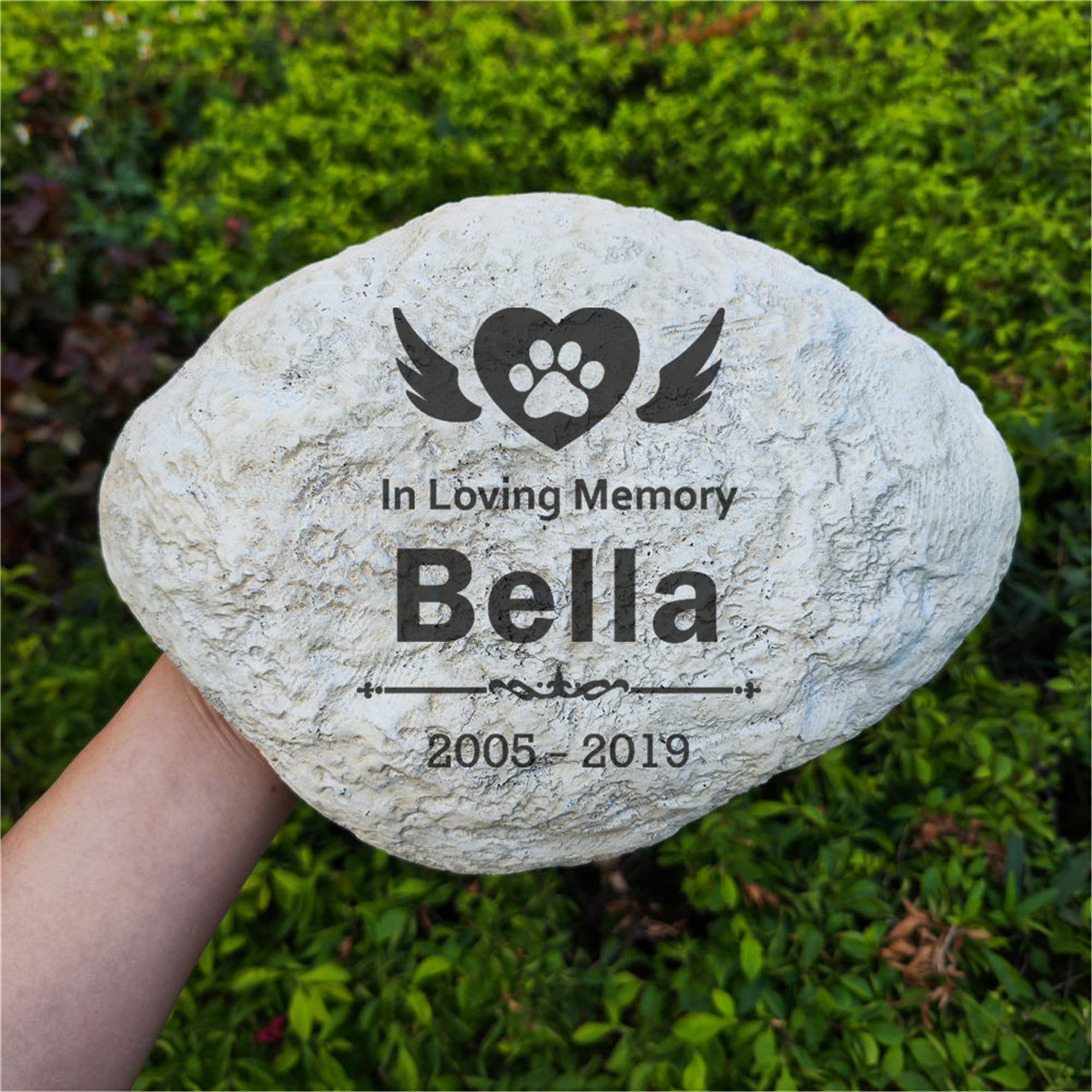 Pietra Commemorativa Per Cani E Gatti - Personalizzabile Con Foto E Nome, Resina, Per Giardino O Casa - Foto 13