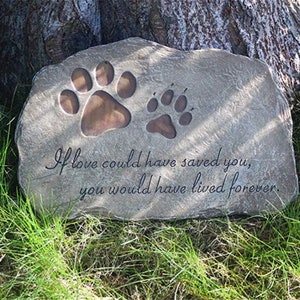 Pet Memorial Stones Dog Memorial Stones, Paw Prints Pet Dog Garden Stones Grave Markers Loss Stones Perfect Pet Dog Memorial Gift Loss Gift