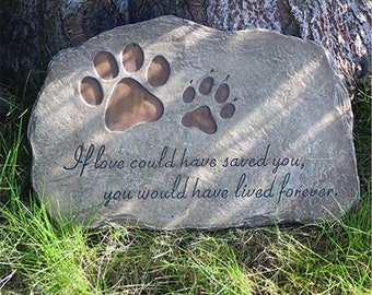 Pet Memorial Stones Dog Memorial Stones, Paw Prints Pet Dog Garden Stones Grave Markers Loss Stones Perfect Pet Dog Memorial Gift Loss Gift