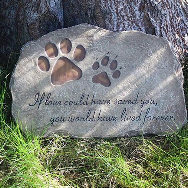 Pet Memorial Stones Dog Memorial Stones, Paw Prints Pet Dog Garden Stones Grave Markers Loss Stones Perfect Pet Dog Memorial Gift Loss Gift