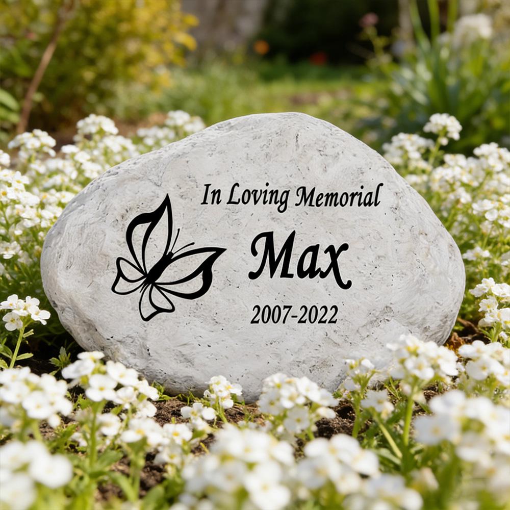 Customized Garden Stones Memorial Plaques, Personalized Memorial Stones Message Stones Grave Markers