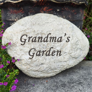 Decorative Garden Memorial Stones Plaques Engraved with Any Message, Custom Memorial Stones Grave Stones Cemetery Decorations