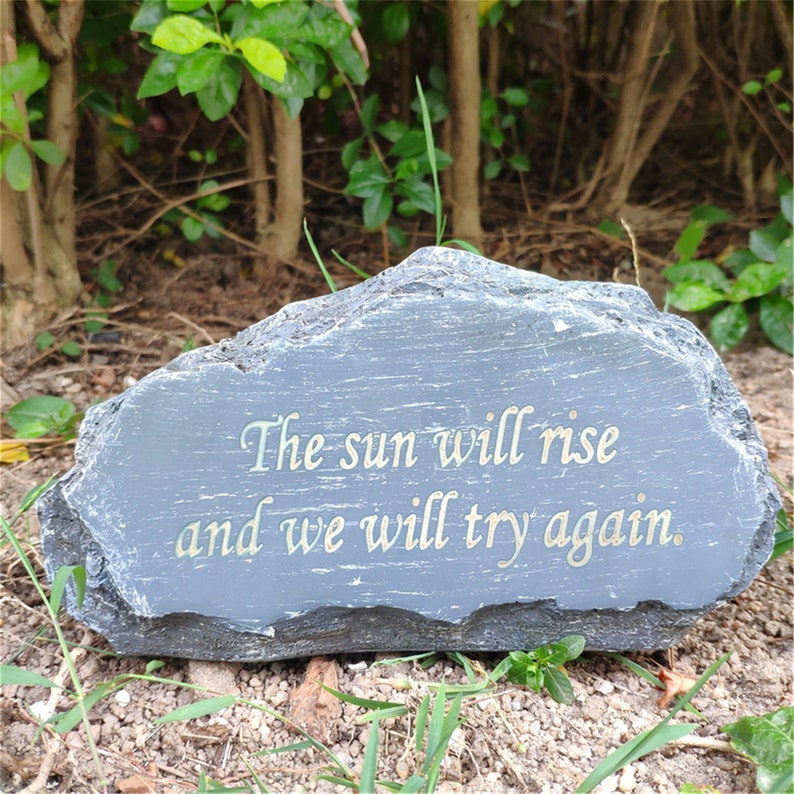 Personalized Garden Stones Engraved with Any Etsy
