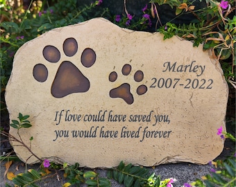 Pet Dog Memorial Stones Memorial Plaques, Paw Prints Pet Dog Garden Stones Grave Markers Loss Stones Perfect Pet Dog Memorial Gift Loss Gift