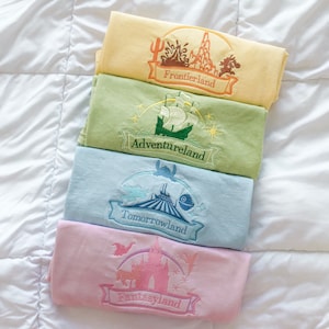 The Lands Collection | Adventure, Frontier, Fantasy, & Tomorrow | Embroidered Comfort Colors Tee