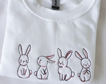 Little Bunnies Embroidered Sweatshirt