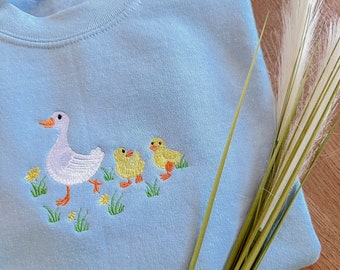 Darling Ducks Embroidered Sweatshirt