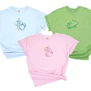 The 3 Fairies Embroidered Comfort Colors / Gildan Tees