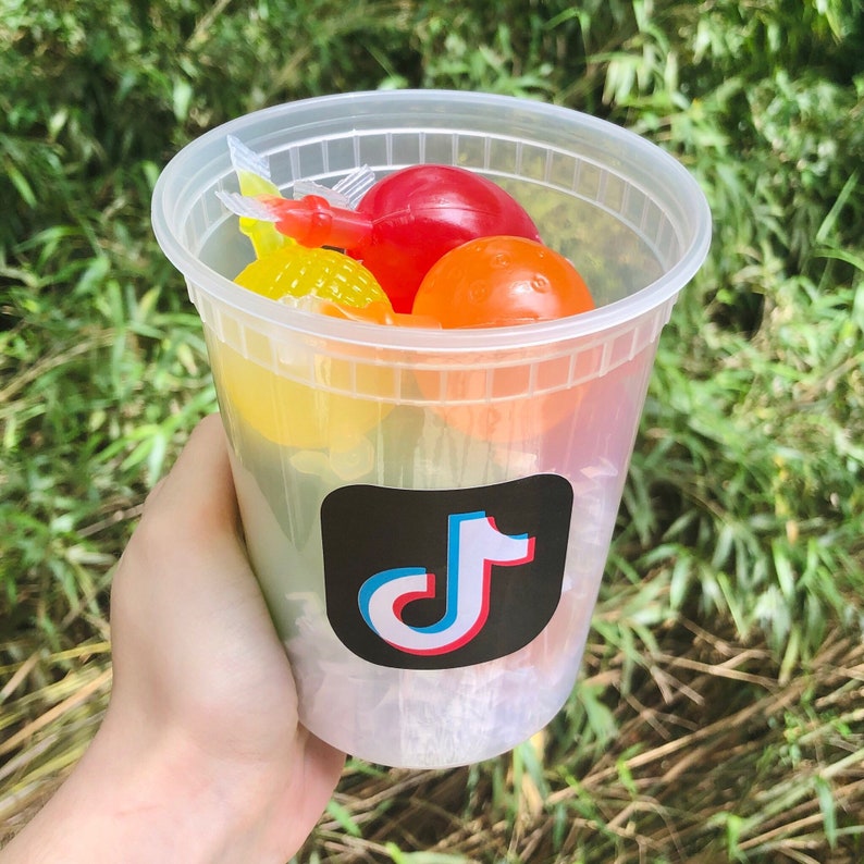 Tik Tok Dely Gely Fruit Shaped Jelly Candy Gift Bucket | Etsy